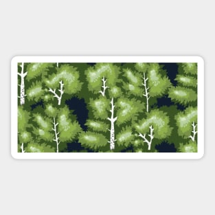 green spring birch tree forest Sticker